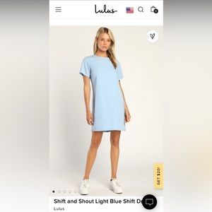 Lulus Light Blue Shift Dress